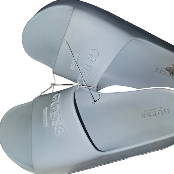 Guess Platform Pool Slides Baby Blue Size 11 NWT - Picture 2 of 5